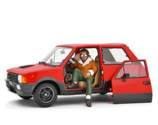 Innocenti De Tomaso Turbo 1983 Rosso & Jerry Calà (Billo)  Laudoracing 1:18 Resinemodell (Türen, Motorhaube... nicht zu öffnen!)